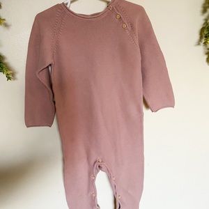 Toddler Mauve Knit Onesie